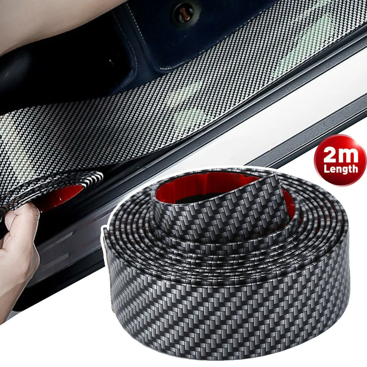 

2M Car Rear Boot Bumper Sill Body Guard Protector Rubber Plate Trim Strip Cover Car Stickers