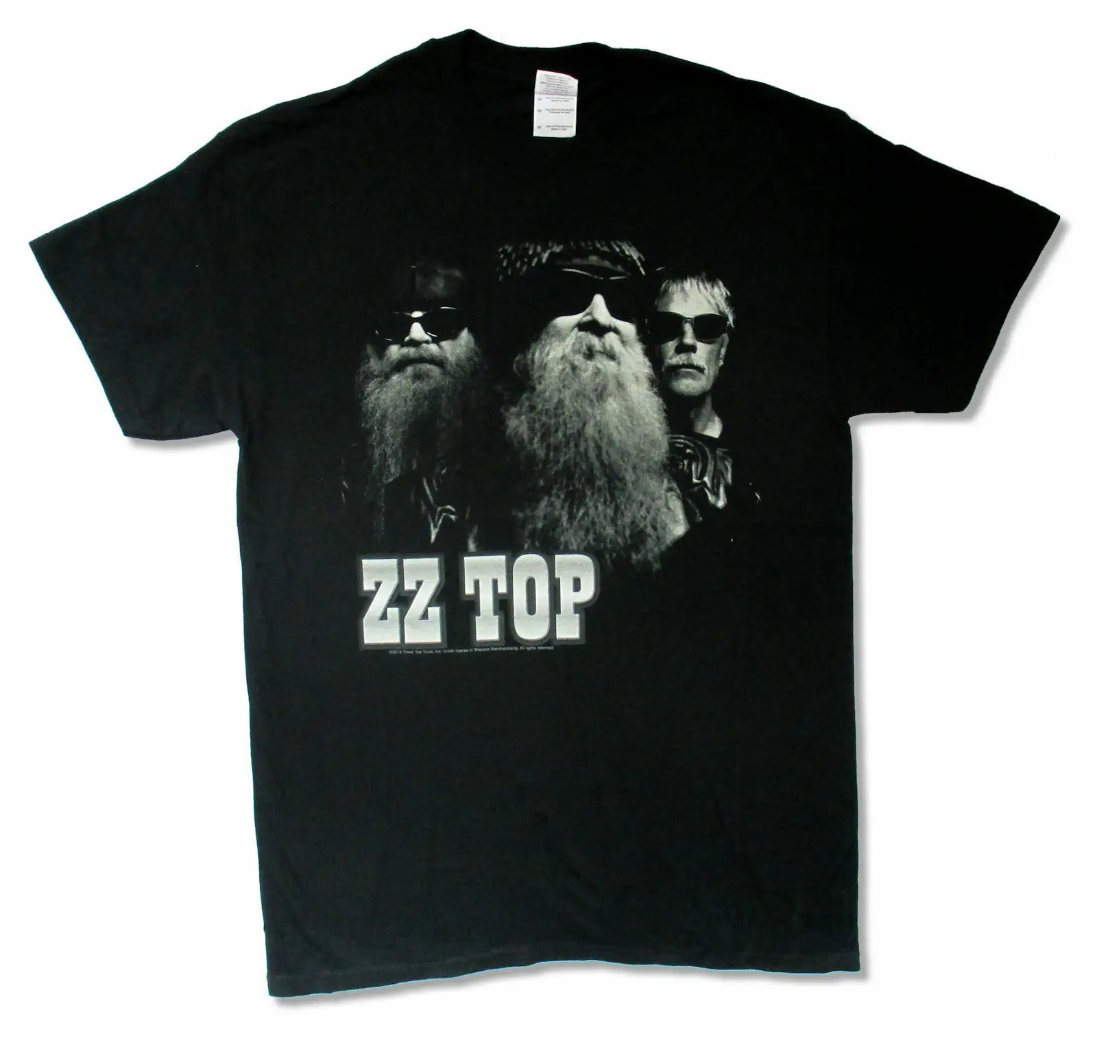 

ZZ Top B&W Photo Image Tour 2013 CA-TN Black T Shirt New