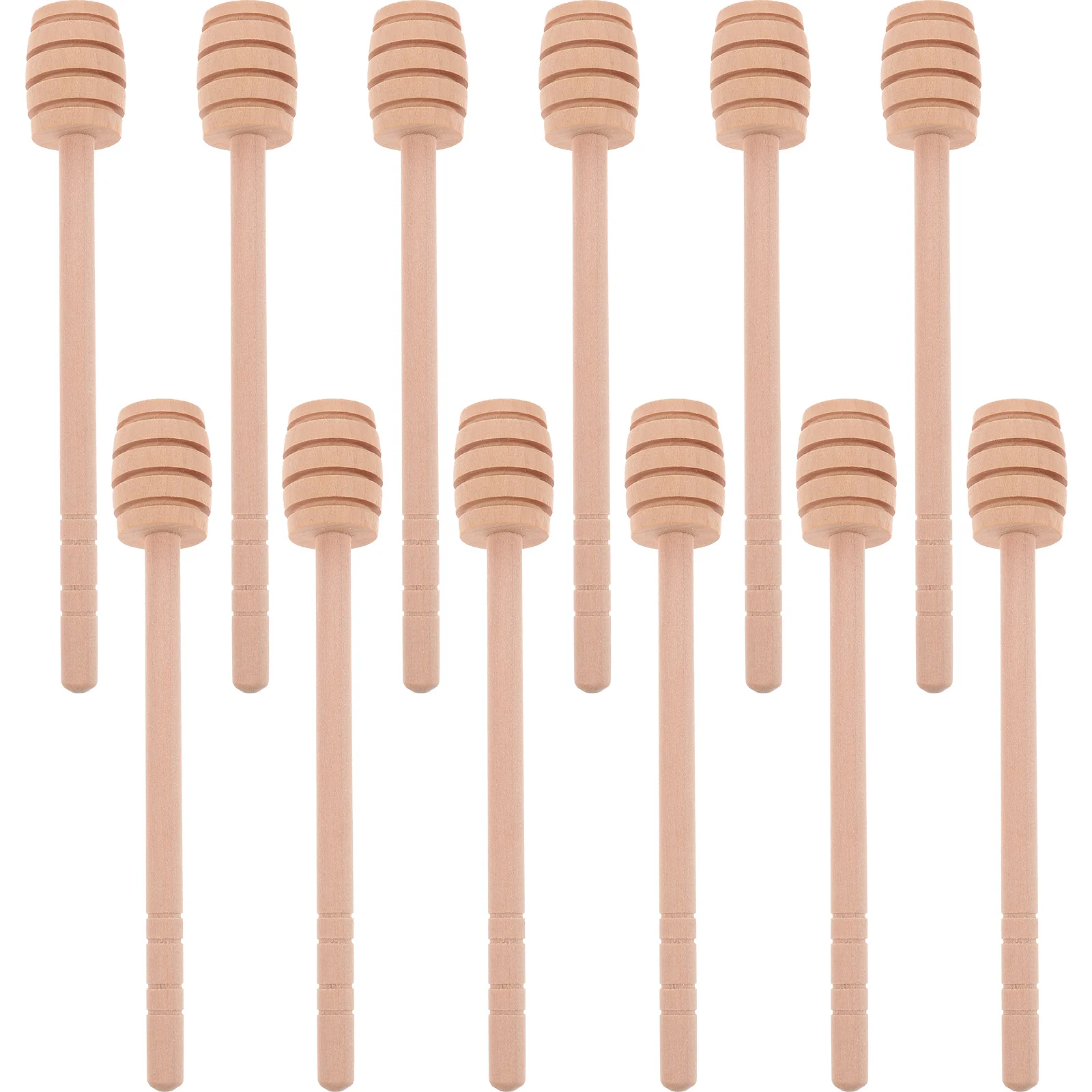 

12 Pcs Coffee Stir Sticks Wooden Honey Stirrers Mini Reusable Dipper Mixing Rods