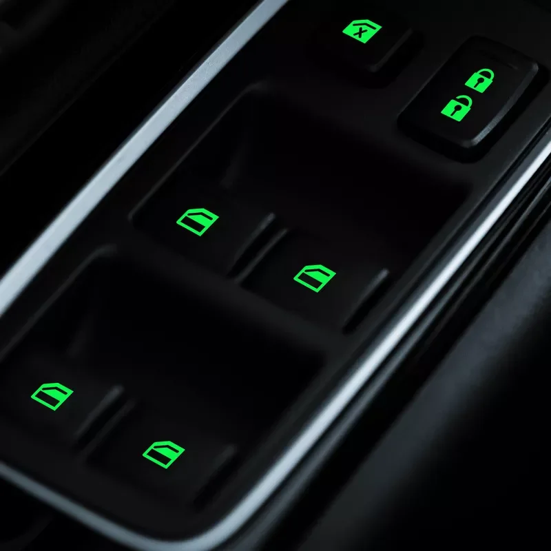 

Car accessories Car Window Button Luminous Sticker Lifter Switch Night Fluorescent Decals Car Interior Stickers Auto Accessories