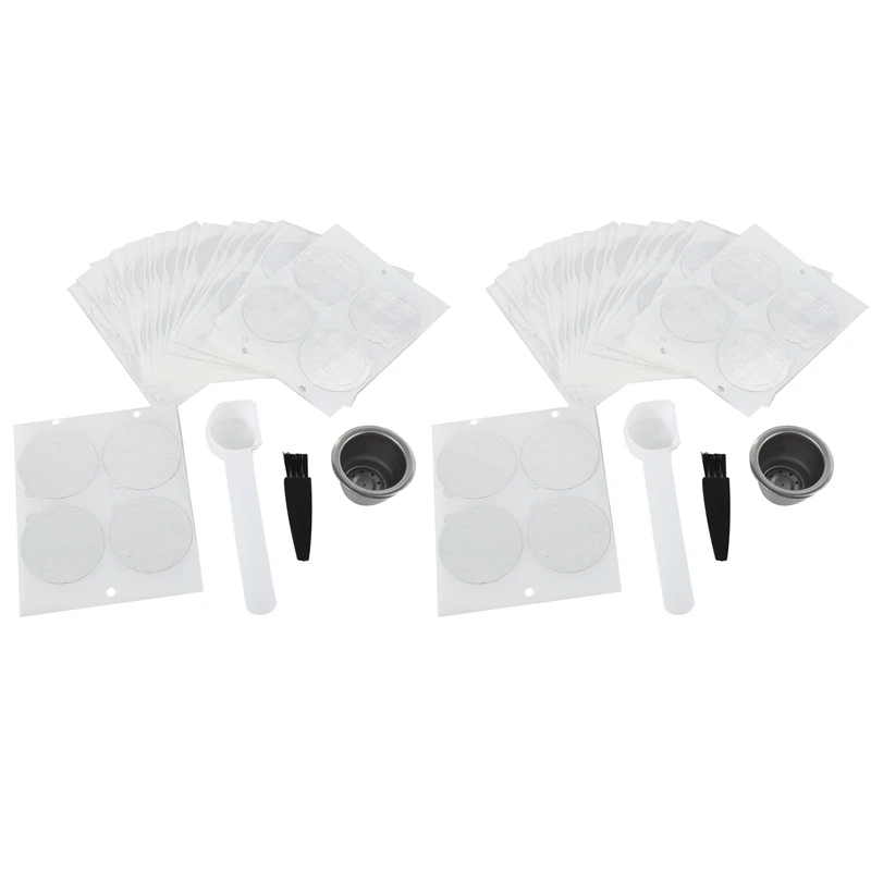 

Top Sale 2 Pods 200 Seals Refillable Nespresso Coffee Capsule Reusable For Nespresso Machine Espresso Coffee Maker Cup Filter