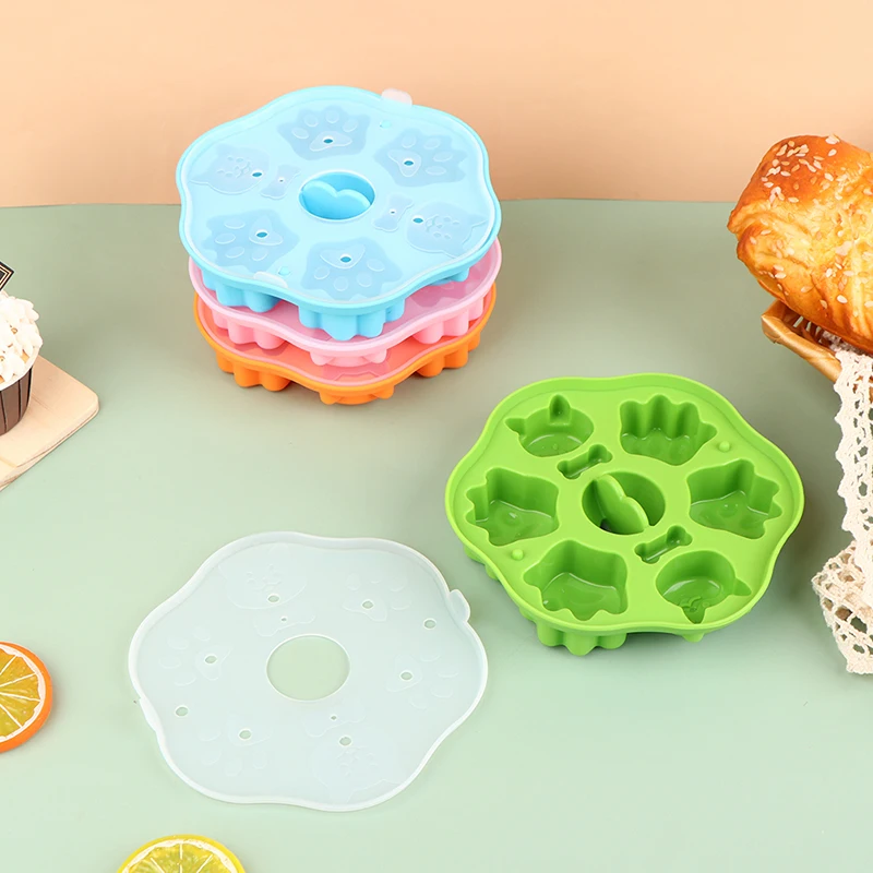 

1Pc 6 Shell Puppy Silicone Mould 3D Steamed Cake Soap Aromatherapy Candle Mould Mousse Cake Baking Mould Kitchen Accessories