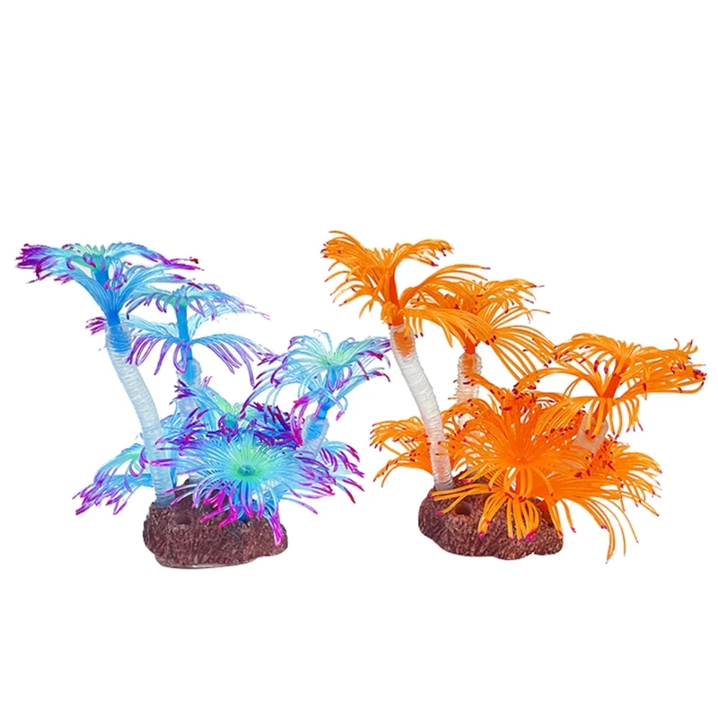 

Aquarium Coral Ornaments Silicone Coral Decor Artificial Coral Plants Fish Hide