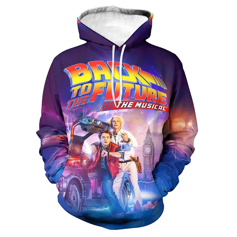 

Movie Back To The Future Hoodies Men Women Autumn Fashion Long Sleeve Coat Cool Streetwear Pullovers 3D Print Boy Girl Hoodie