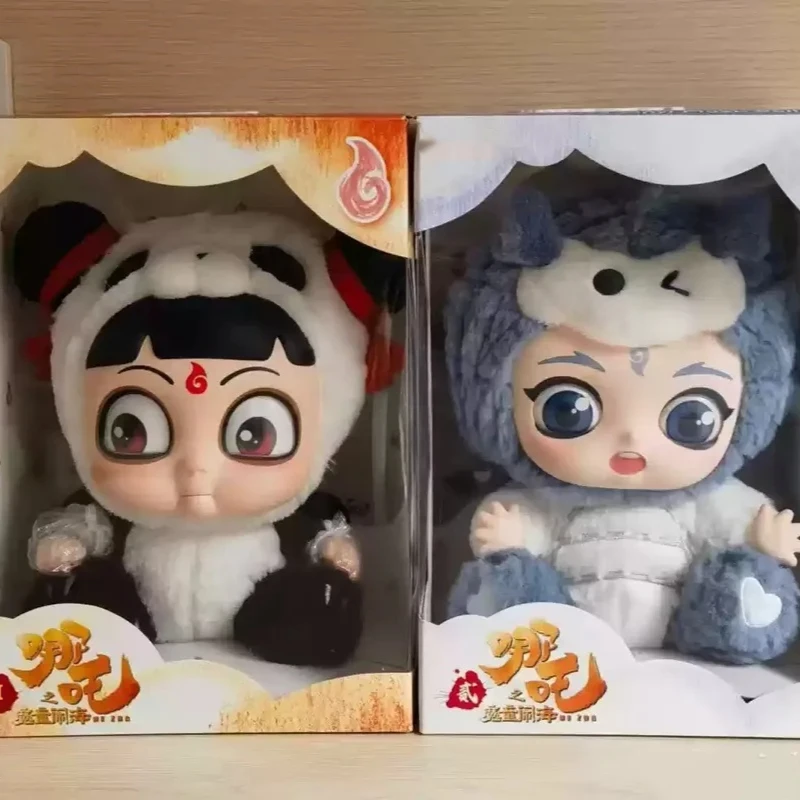 Новая аниме-фигурка Nezha 2 серия Born Hug белый дракон Ao Bing Panda виниловая модель куклы