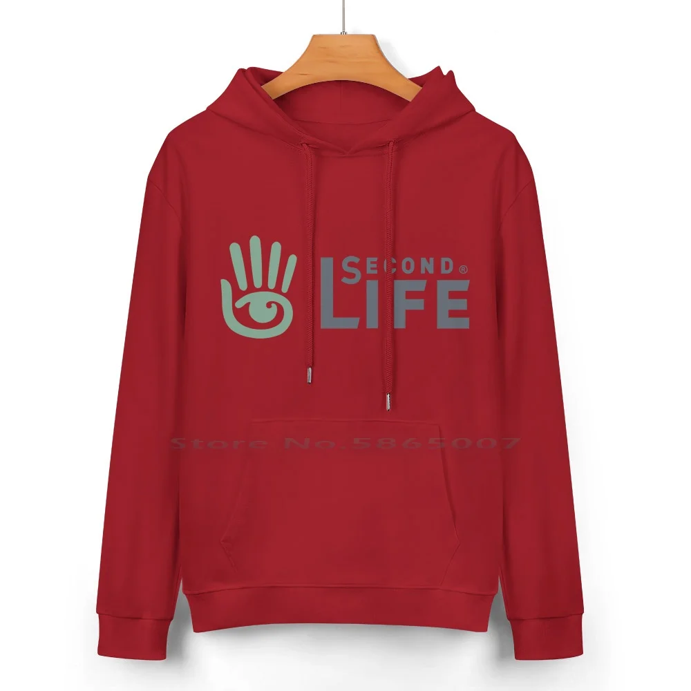 Классическая Толстовка с логотипом Second Life свитер из чистого хлопка 24 цвета