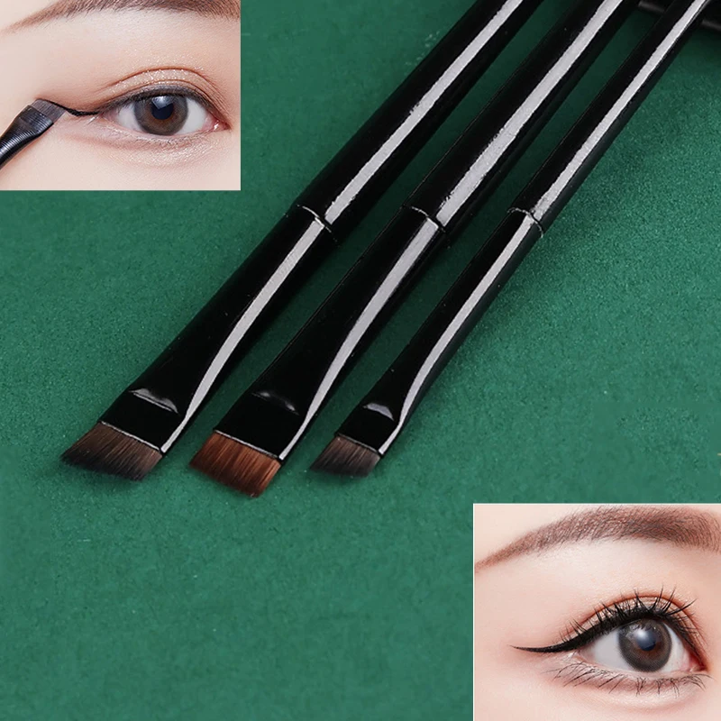 New Eye Liner Cream Brush Eyebrow Powder Flat Bevel Makeup Brushes Fine Hair Super Thin Professional Beauty Tool |