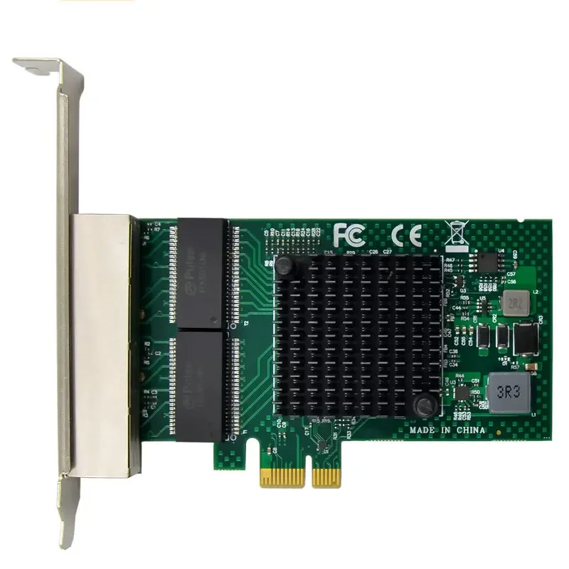4-портовый сервер PCI-E Gigabit Ethernet card PCIE настольный компьютер BCM5719 мягкий роутер Synology