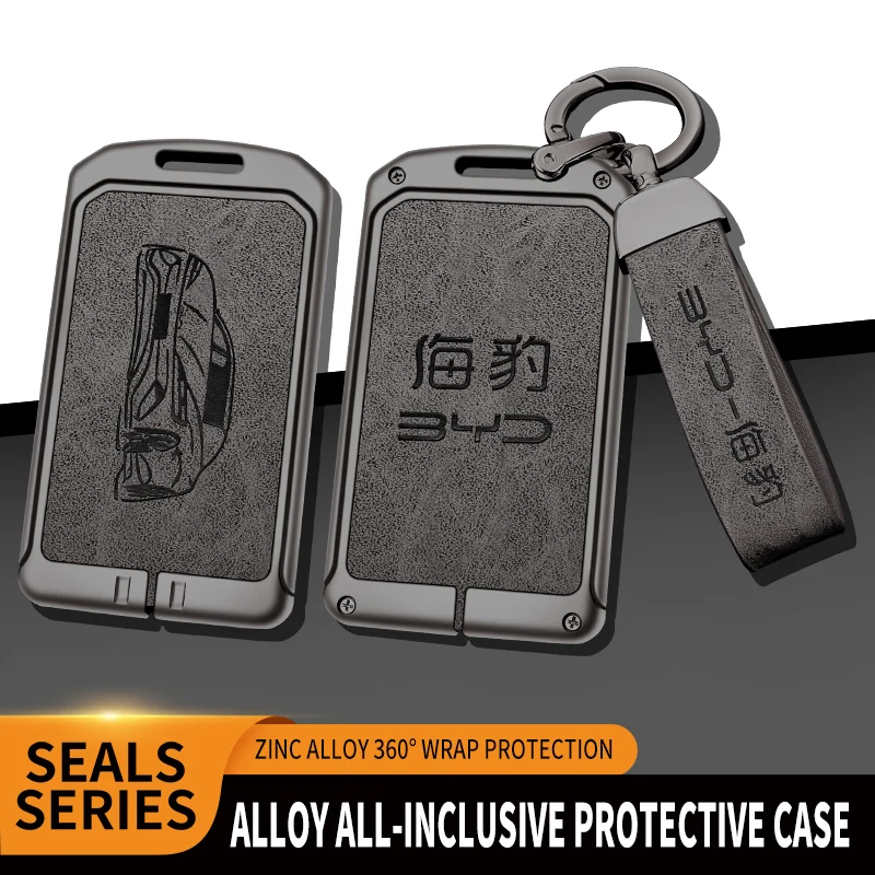 

Zinc Alloy+Leather TPU NFC Card Car Key Bag For BYD Han Qin Tang Song Pro PLUS Ev Atto 3 Seal Dolphin Frigate 07 Destroyer 05