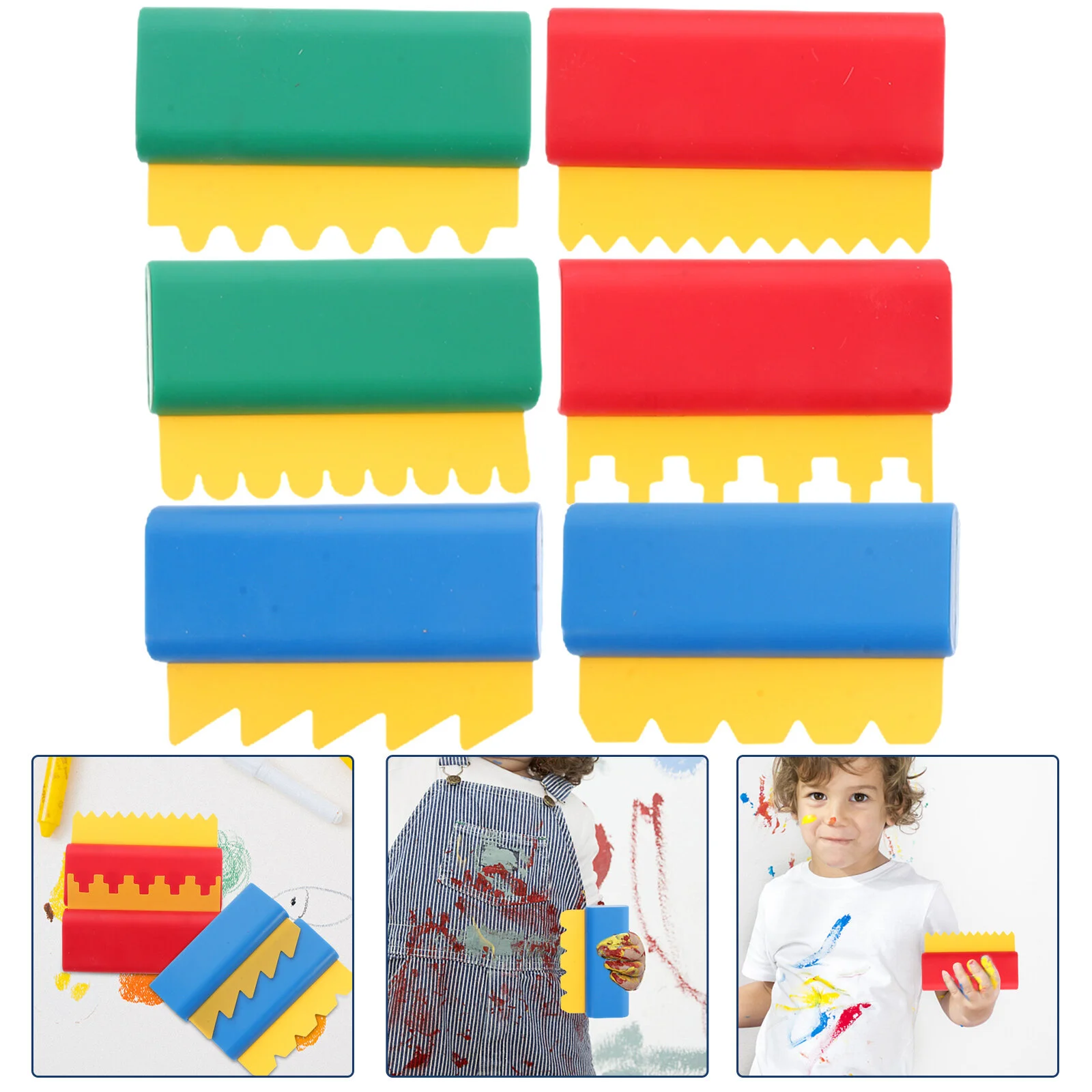

6 Pcs Graffiti Kids Toy Early Learning Painting Accessories Plastic Pigment Spatula Kindergarten Brush Scraping