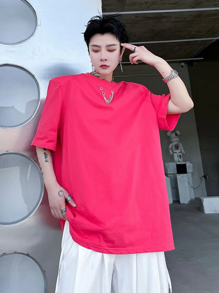

SYUHGFA Men Clothing 2022 Summer Short Sleeve Round Collar Oversized T-shirt Korean Fashion Loose Streetwear T-shirt Tops