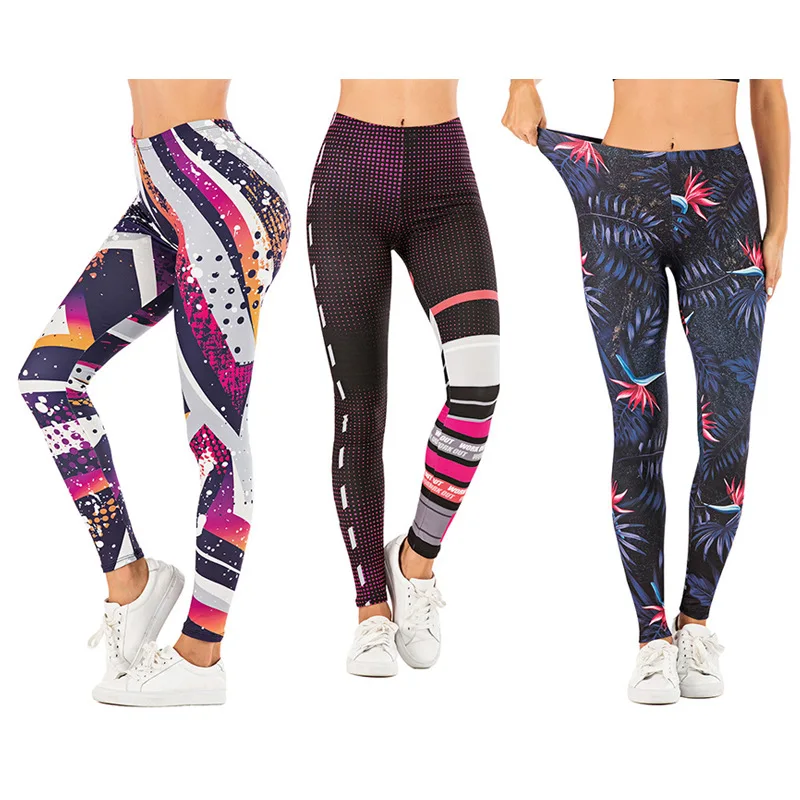 

Seamless Leggings for Women Stripe Printing Fitness Sexy Leggins Fashion Slim High Waist Elasticity Leggings Woman Pants