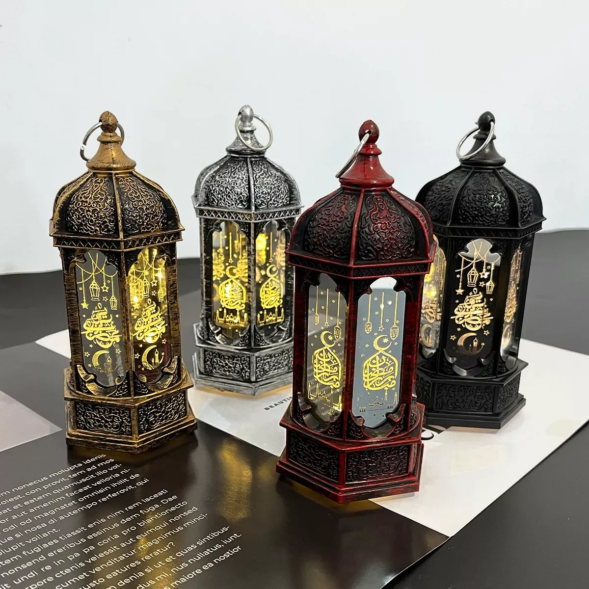 

Eid Mubarak LED Lantern Wind Lights Ramadan Decorations For Home Ramadan Kareem Ornaments Eid Al Adha Muslim Islamic Party Decor