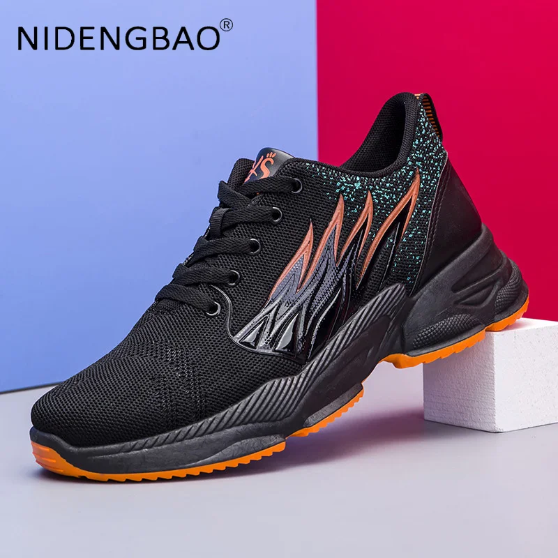 2022 Running Shoes For Men Sneakers Fashion Flying Woven Breathable Anti Skid Outdoor Gym Jogging Sports Shoes Athletic Trainers