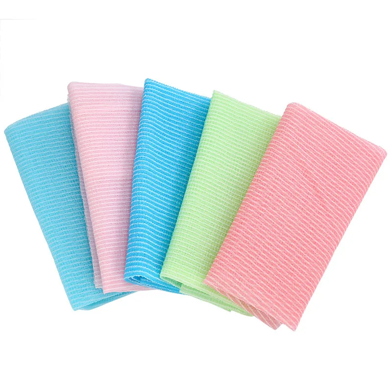 Exfoliating Nylon Bath Shower Body Cleaning Washing Scrubbing Towel Scrubbers Sponge Accessories Rich Bubbles |