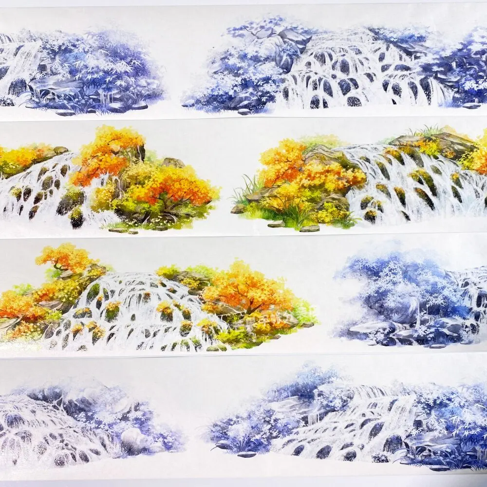 Фото Декоративная лента Washi Pet Tape Maple Creek Antique Journal Collage Planner Sticker Goo Card №1