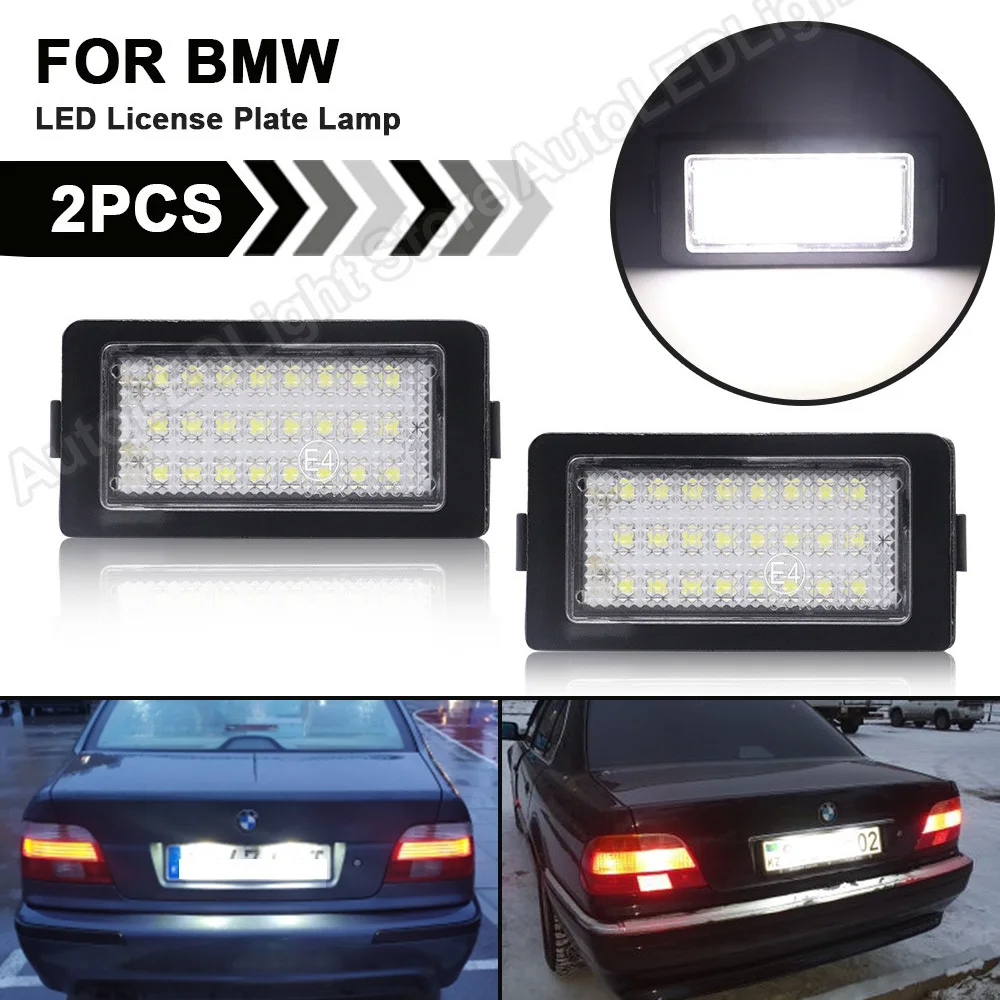 

LED Number Plate Lamps For BMW E38 740i 740iL 750iL 1995-2001 with Canbus Error Free 2PCS Plug&Play License Plate Lights