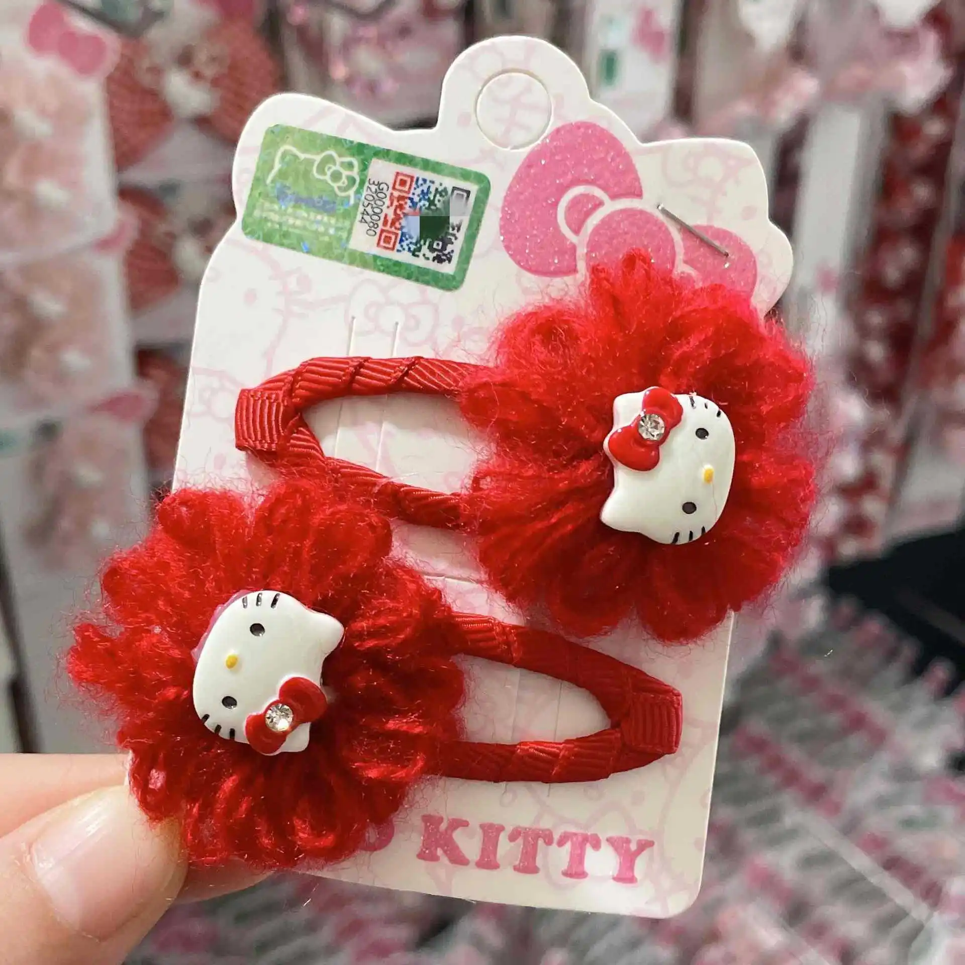

Заколки для волос Hello Kitty Kawaii, аксессуары для волос Sanrio, детские головные повязки для девочек, модные резинки для волос, для маленьких девочек на осень