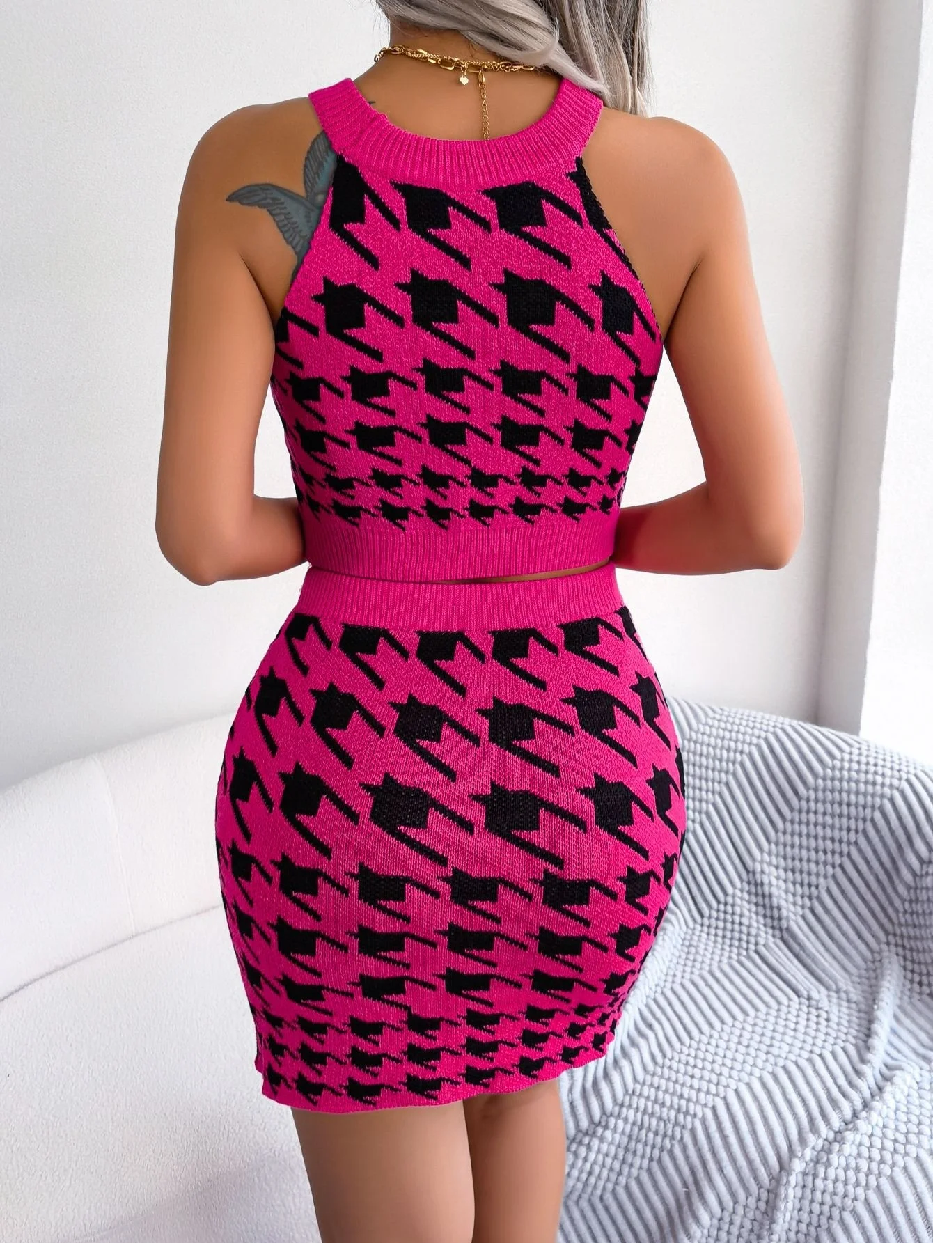 

Summer new elegant casual dress,Fashion Top Wrapped Hip Skirt Set Women's Clothing2023