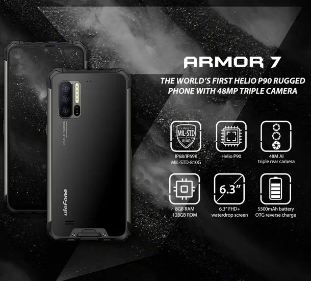Новый Ulefone Armor 7 аккумулятор новый 6 3 дюймовый ULEFONE Мобильный телефон 5500 мАч