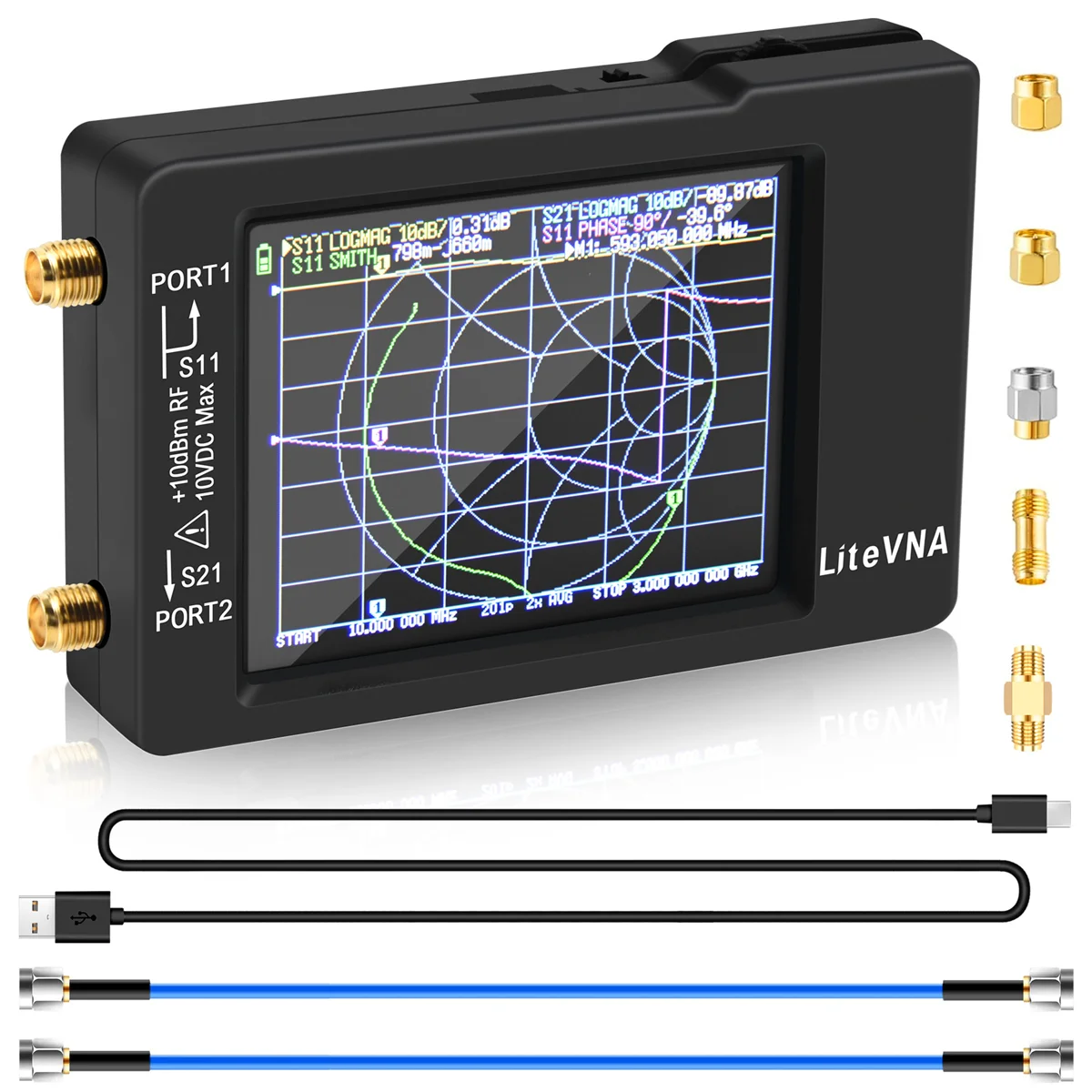 Новый LiteVNA 6 ГГц VNA 2 8 дюйма LCDHF VHF UHF УФ векторный сетевой анализатор