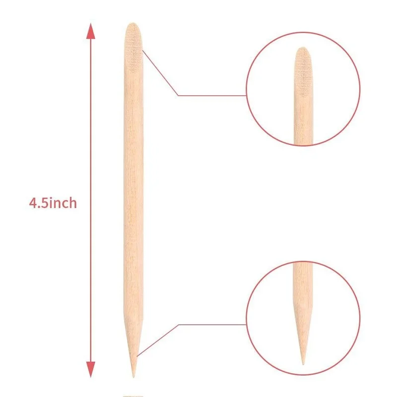

50/100/200 Pcs Nail Art Design Orange Wood Stick Sticks Cuticle Pusher Remover Manicure Pedicure Care Professional Nail Art Tool