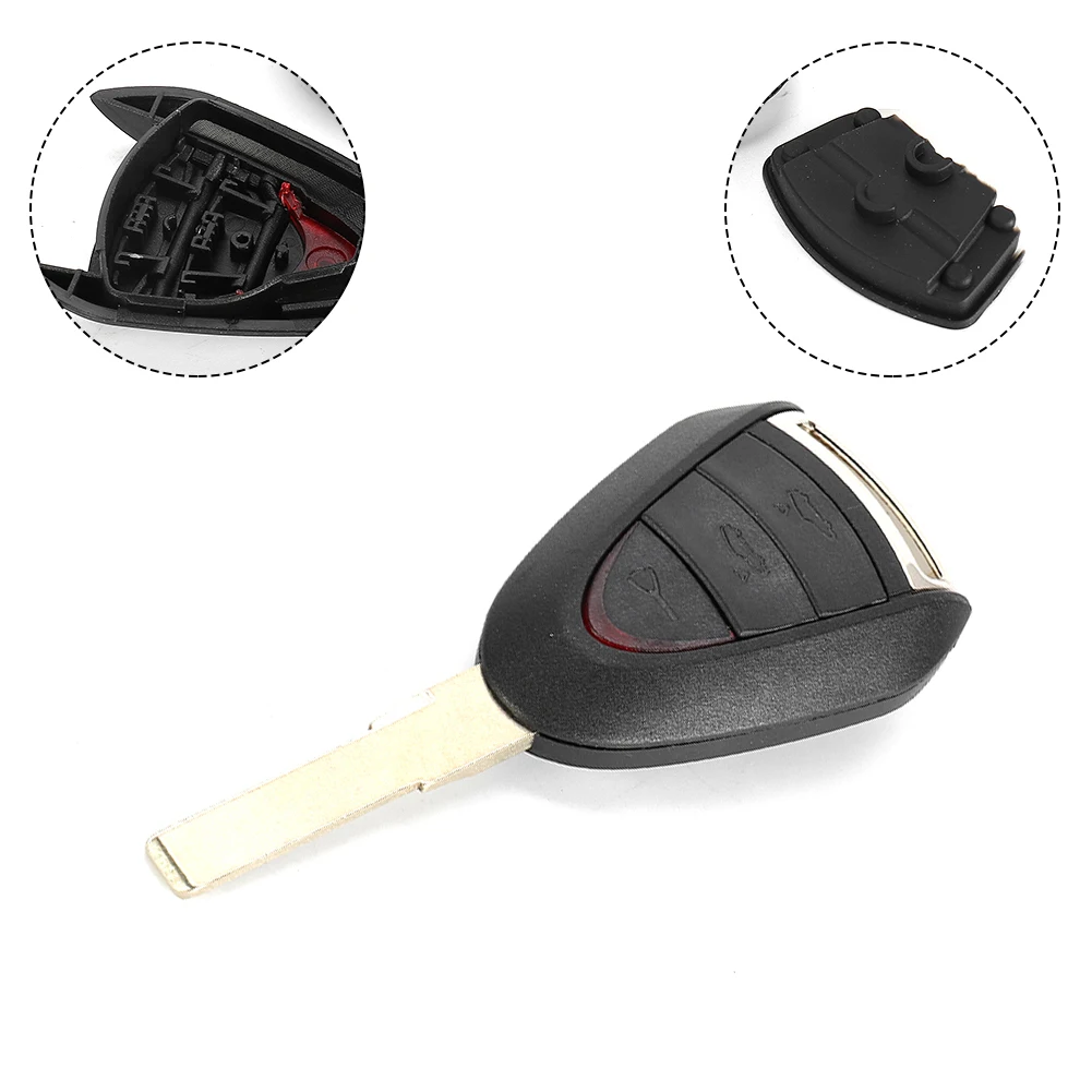 

Car Remote Fob Key 3 Buttons Protection Covers For Porsche 911 997 Boxster 987