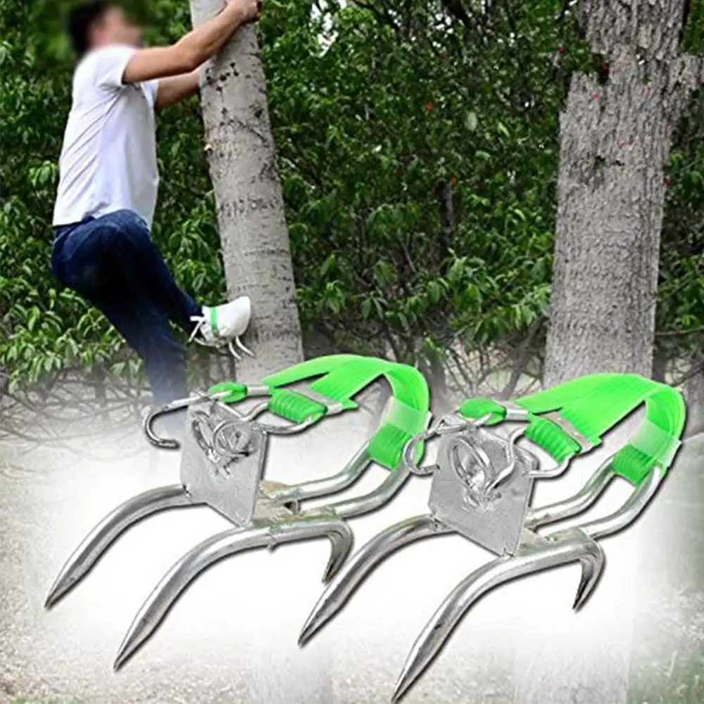

Tree Climbing Tool Pole Climbing Spikes For Hunting Observation Picking Fruit 304 Steel Climbing Tree Shoes Simple Use I5r7
