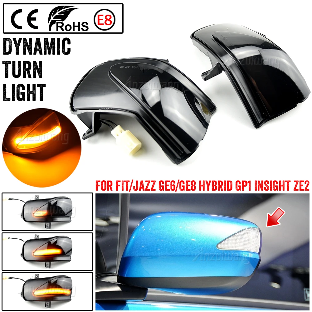 

Rearview Mirror Dynamic LED Indicator Lamps For Honda FIT/JAZZ GE6/GE8 HYBRID GP1 Turn Signal Light For Insight ZE2 2013-2014