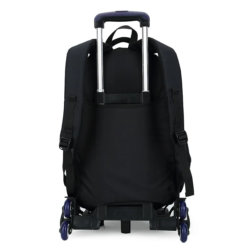 High-capacity Student Shoulder Backpack Rolling Luggage Children Trolley Suitcases Wheel Cabin Travel Duffle School Bag Bookbags