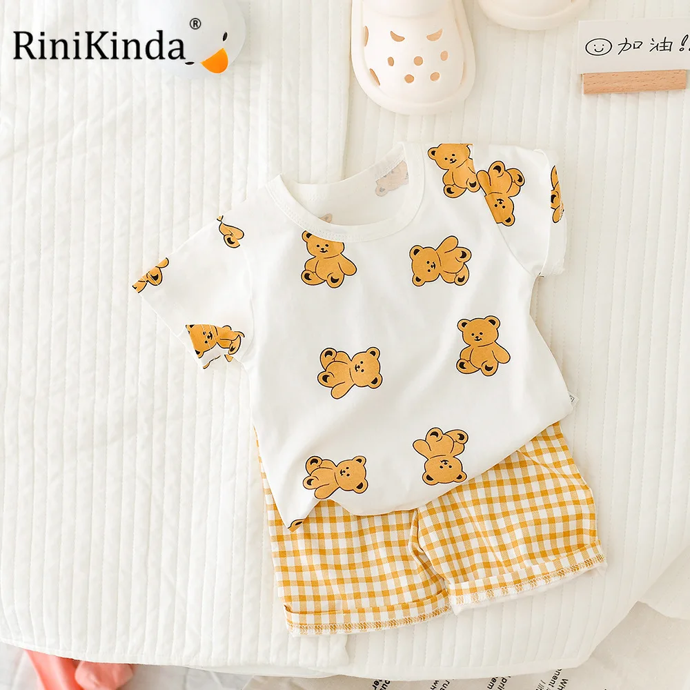 

RiniKinda Fashion Toddler Baby Boys Girl Summer Clothes Sets Baby Girl Clothing Set Kids Casual Sweatshirt Pants 2Pcs Suit