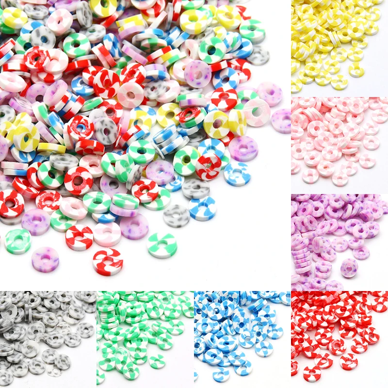 

Бусины из глины в стиле бохо, 6 мм, 10 г