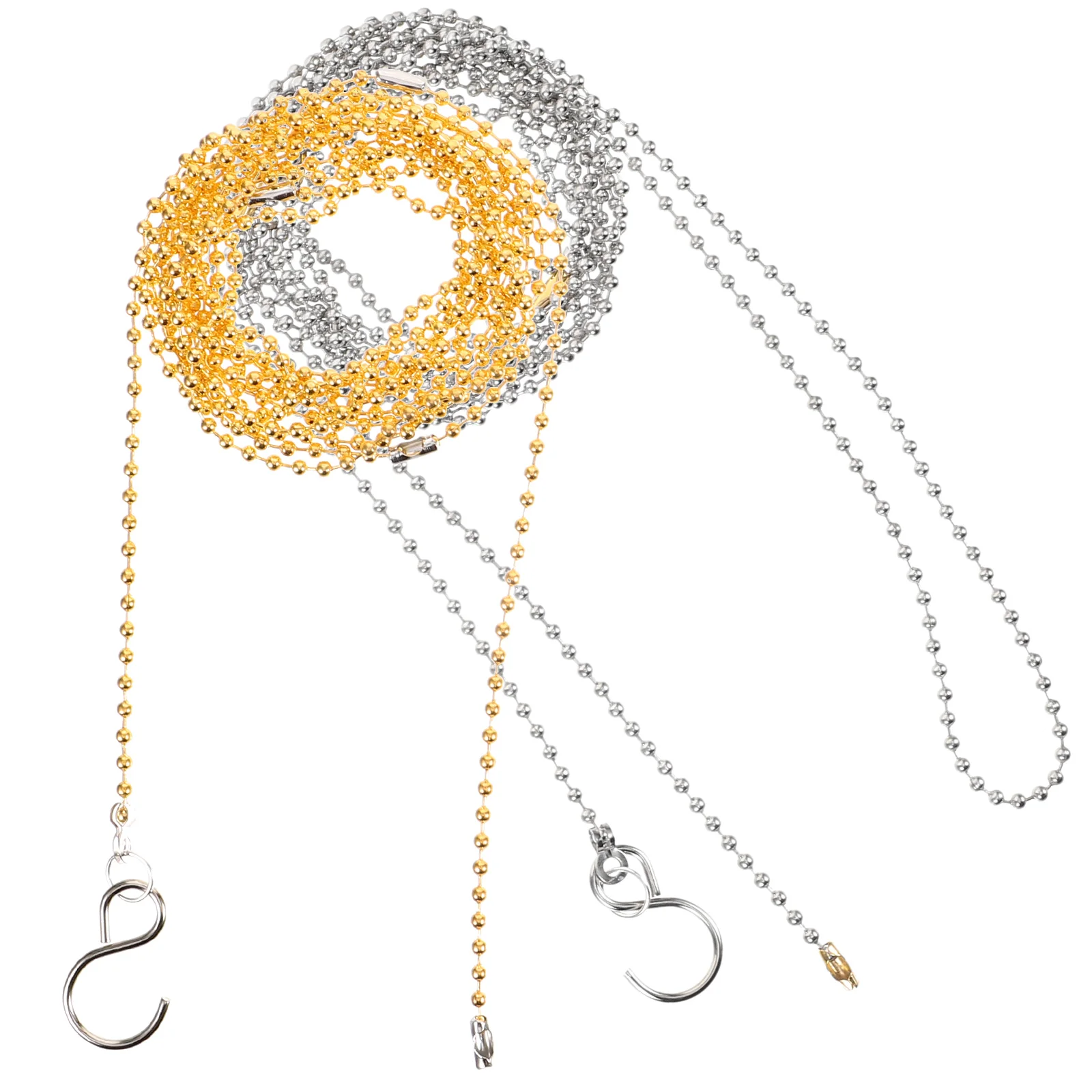 

2 Pcs Athletic Gear Volleyball Net Measure Chain Network Stainless Steel Equipment
