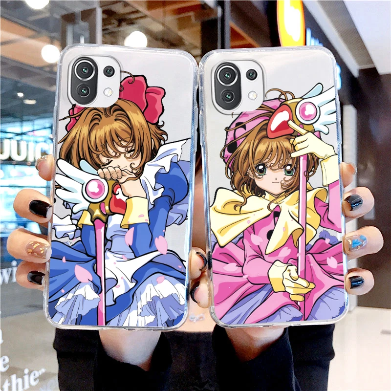 

Card Captor Sakura Anime Transparent Phone Case For Xiaomi Mi 13 12T 12S 12X 12 11 11T 11i 10T 10 9 Pro Lite Ultra 5G