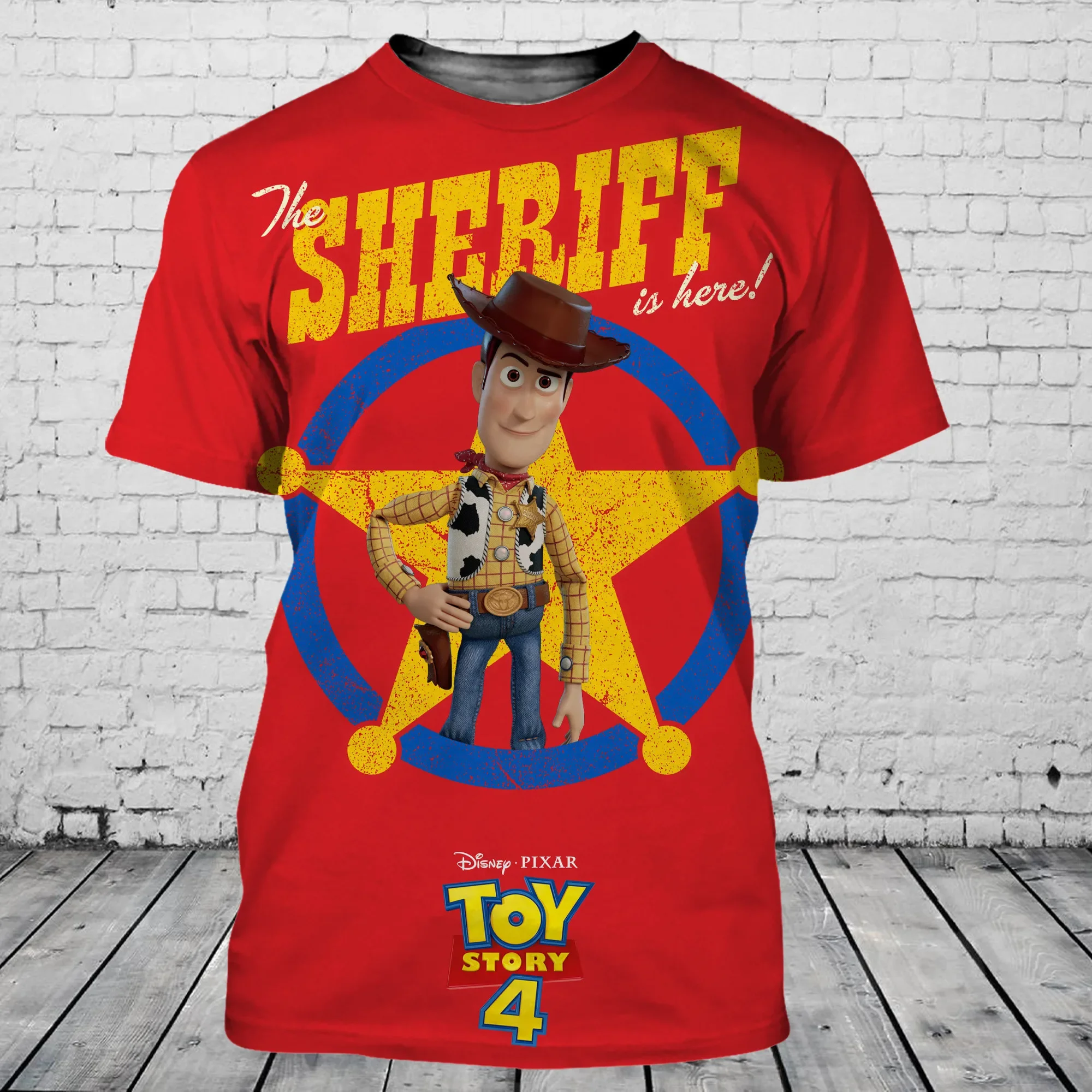 Модная Футболка Унисекс MINISO История Игрушек 4 С Принтом Круглым Вырезом И