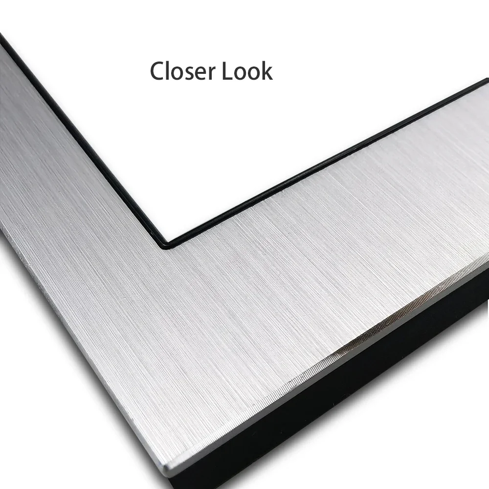 Silver Double US Socket 118*72mm Wallpad L3 Aluminum Frame 2 USA Canada Thailand Universal Wall Electric Power