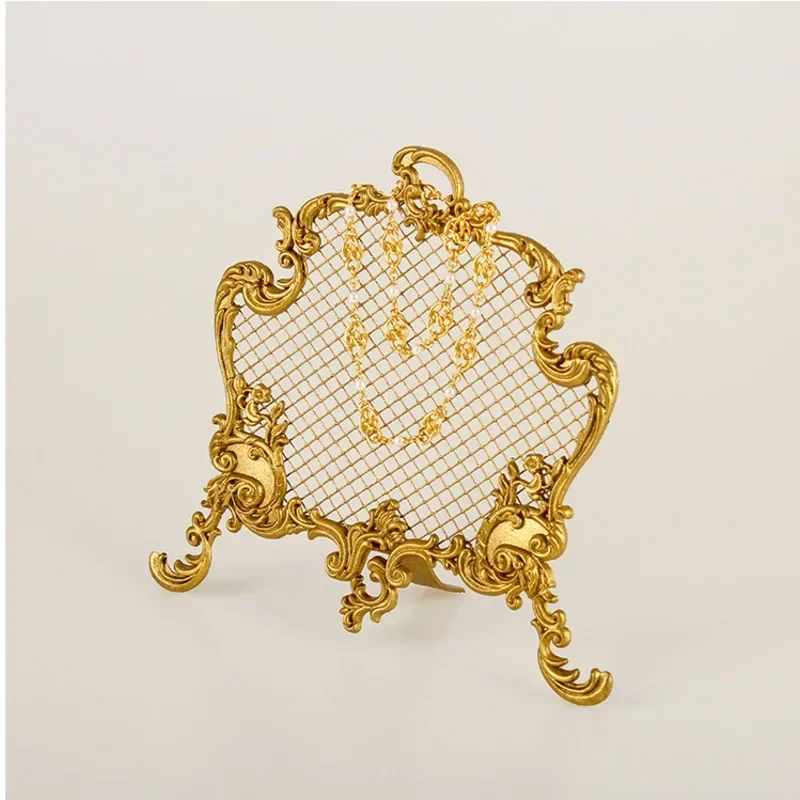 Французская ретро латунная стойка для ювелирных изделий креативная сетка