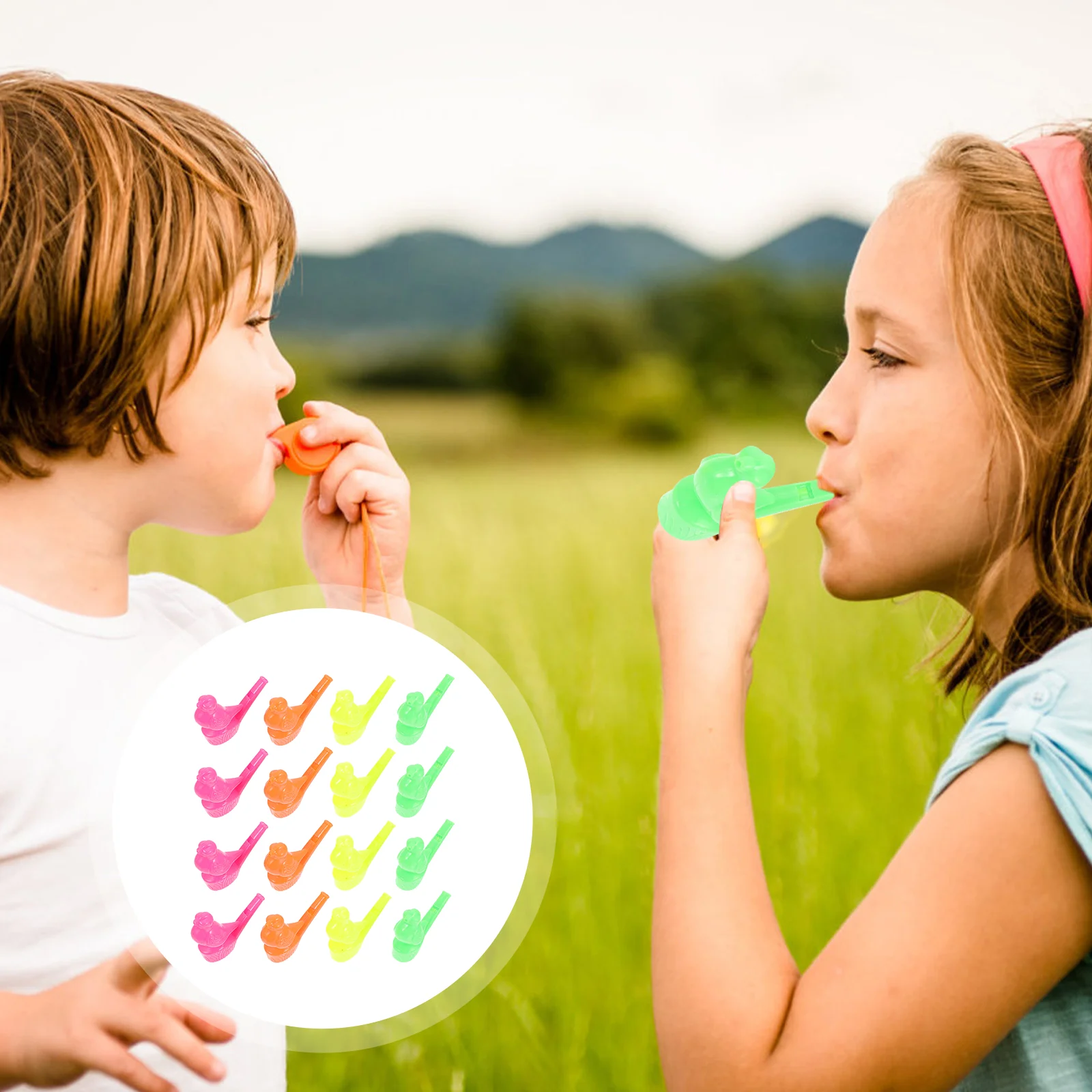 

16 Pcs Baby Whistle Toy Noisemaker Toys Kids Whistles Bird Call Squiz Puzzle Emergency Electronic