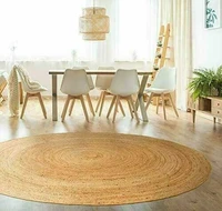 jute 100 natural rug handmade reversible braided living room rustic look rug carpets rugs for bedroom home decor