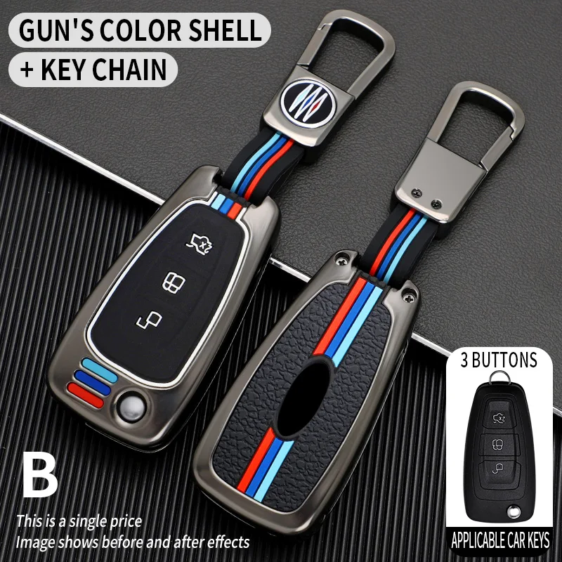 Car Key Case for Ford Focus mk2 mk3 2 3 Kuga Edge Ranger Mondeo s max c 2008 2009 2010 2011 2012 2013 2014 2015 2016 Covers |