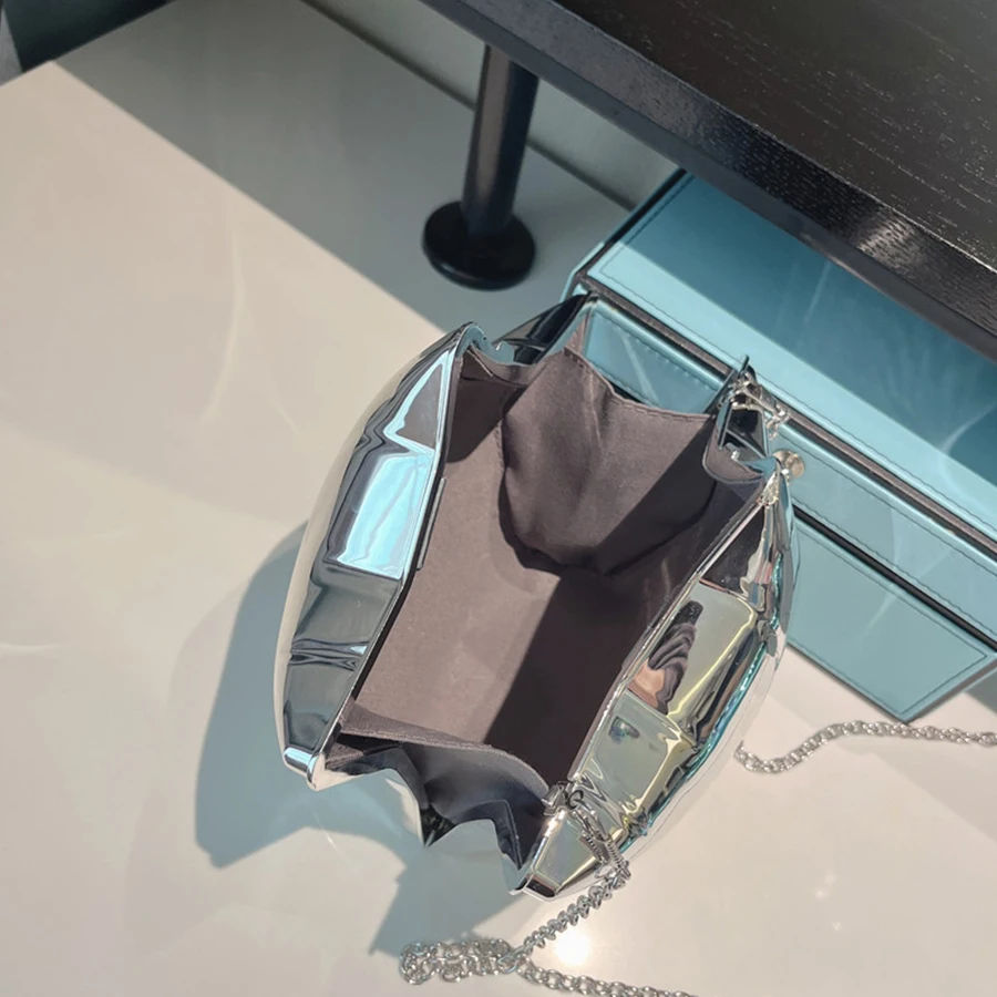 Серебряные Акриловые вечерние сумки в форме звезды женские цепочки из бутика