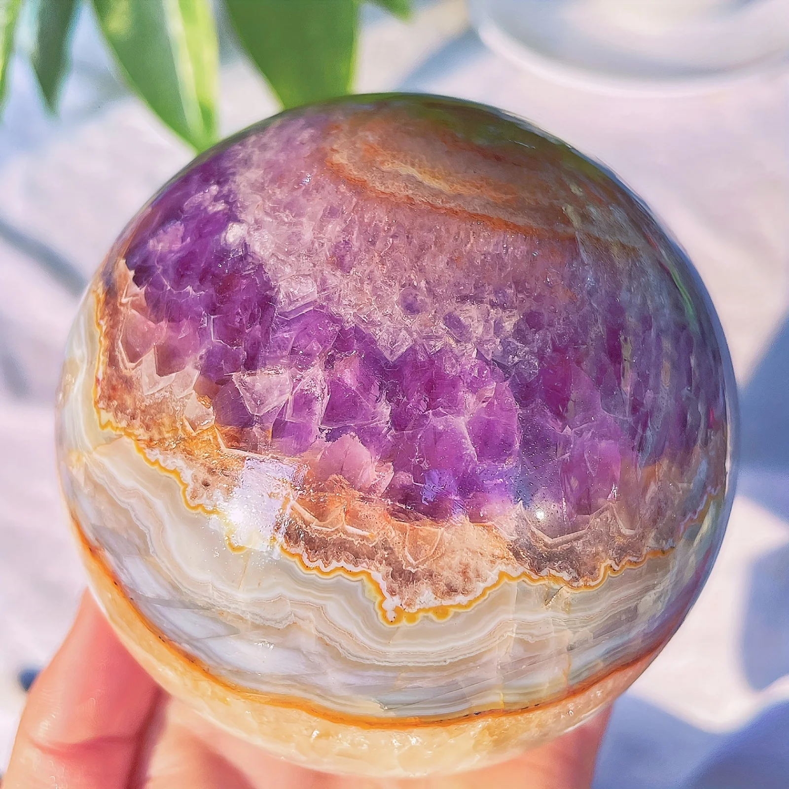 Аметистовая пещера агатовый шарик-Идеальный домашний декор и подарок на