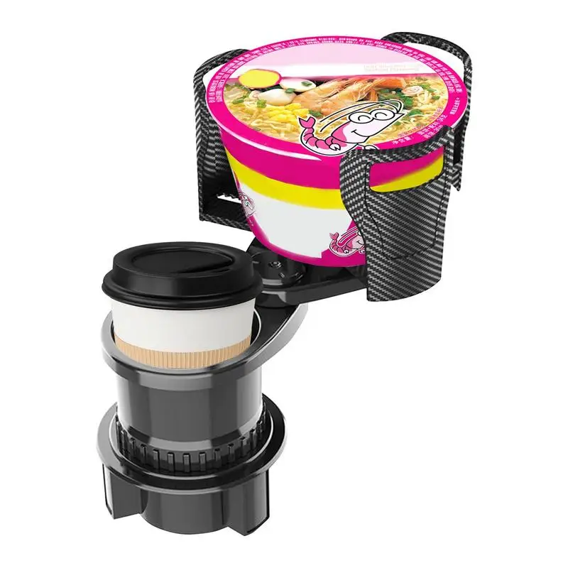 2 In 1 Car Cup Holder Expander Upgraded Auto Cup Holders Expander Adapter Phone Holder Compatible With Large Bottles Mugs