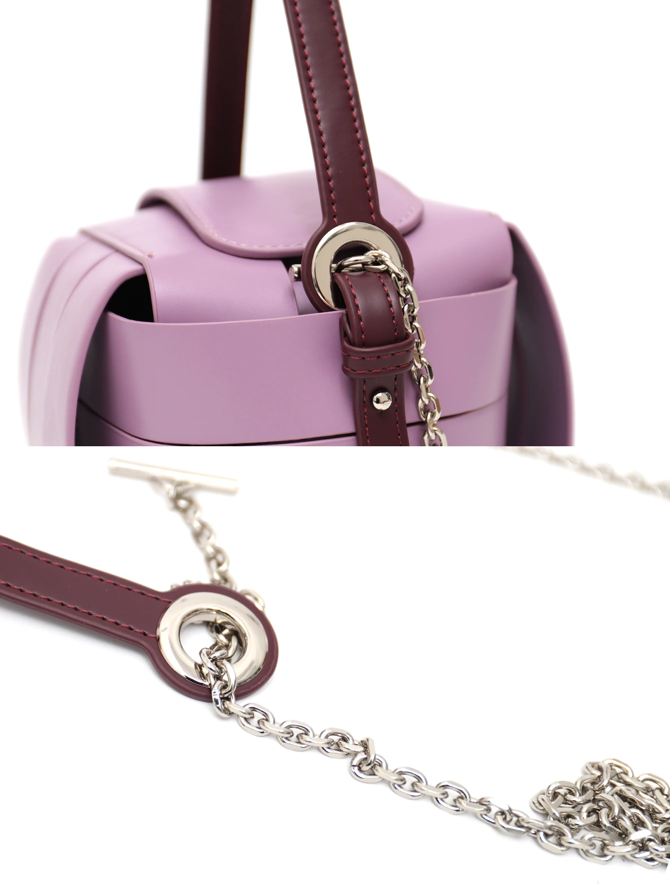 CEZIRA Fashion Chic Design Women Top-handle Bags Flap Square Shoulder Handbags PU Leather Patchwork Long Chain Cross Body Purses