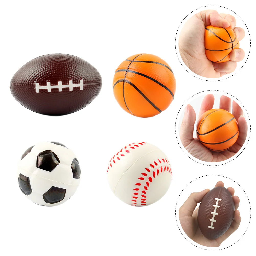 

Stress Foam Kids Mini Toys Party Soccer Basketball Sports Football Fidget Baseball Stretchy Soft Favors Footballs Foams Sensory