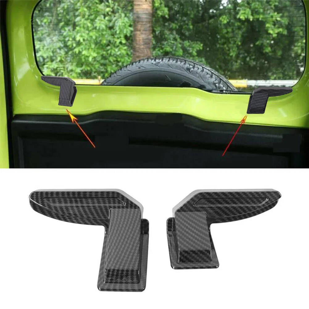 

For Suzuki Jimny Sierra JB64 JB74 2019 2020 Demister Cover 2Pcs ABS Rear Windshield Heating Wire Protection Cover Carbon Black
