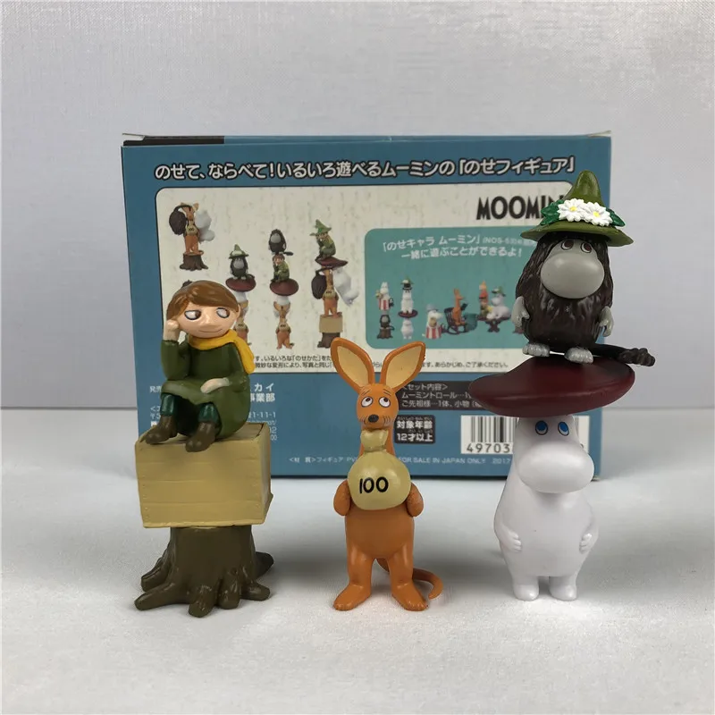 1-5cm Anime Moomins Valley Rare Kawaii Hippo Family Cute Mini Doll Pvc Action Figure Model Boy Girl Kids Toys Gift Figurine - купить по