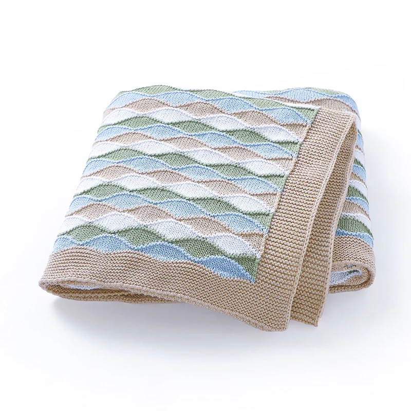 

90*70cm Newborn Boys & Girls Blankets Best Soft Comfortable Cotton Knitted Infant Toddler Netural Swaddle Wrap Covers Stuff Crib