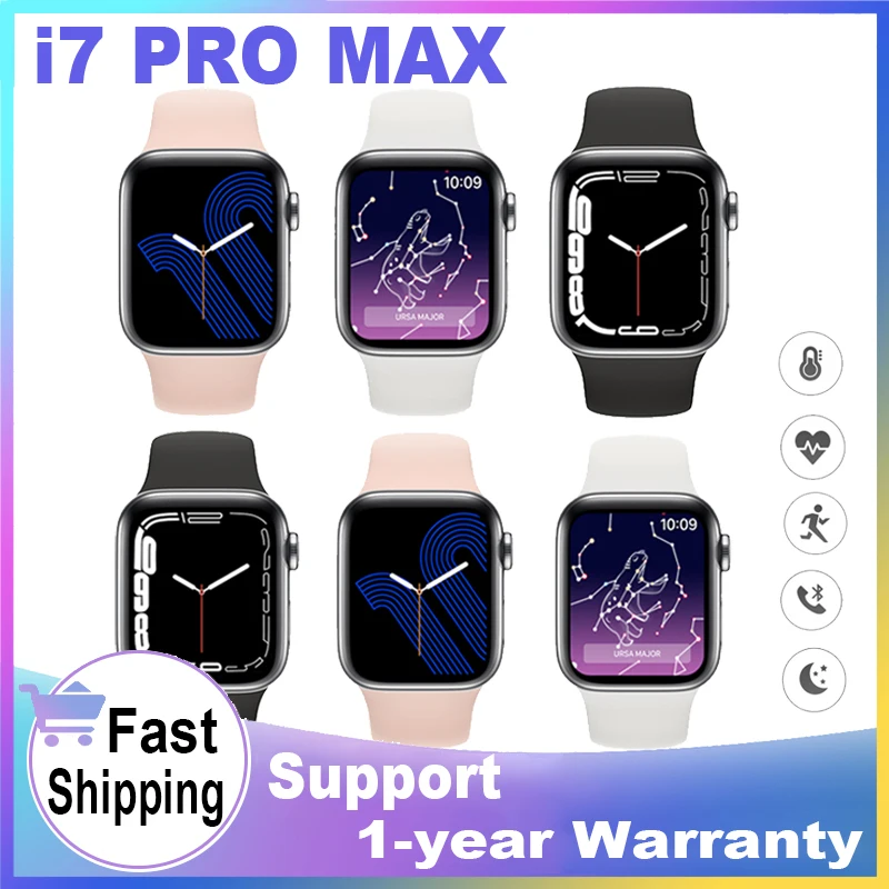 

Смарт-часы IWO 14 i7 Pro Max, фитнес-трекер с Bluetooth, мониторинг сна, водонепроницаемые, 7 дюймов, 1,75 дюйма