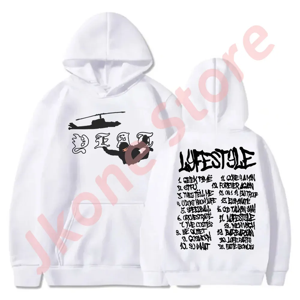 Толстовки Yeat Lyfestyle Tracklist 2023 пуловеры Tour Merch для женщин и мужчин модные
